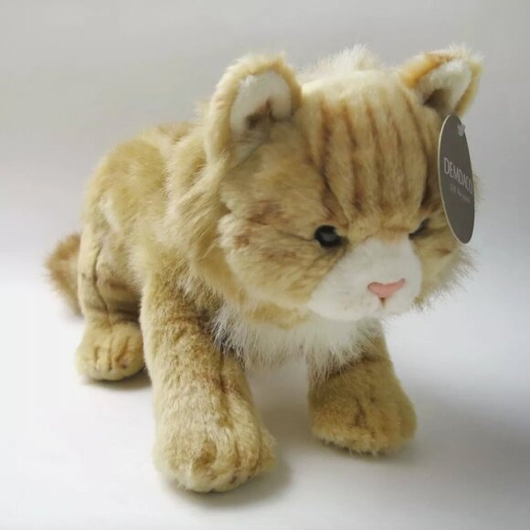 Demdaco 13" Maine Coon Cat Ginger Orange Striped Kitty Plush - Picture 3 of 11